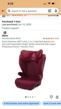 Diono Monterey Booster seat