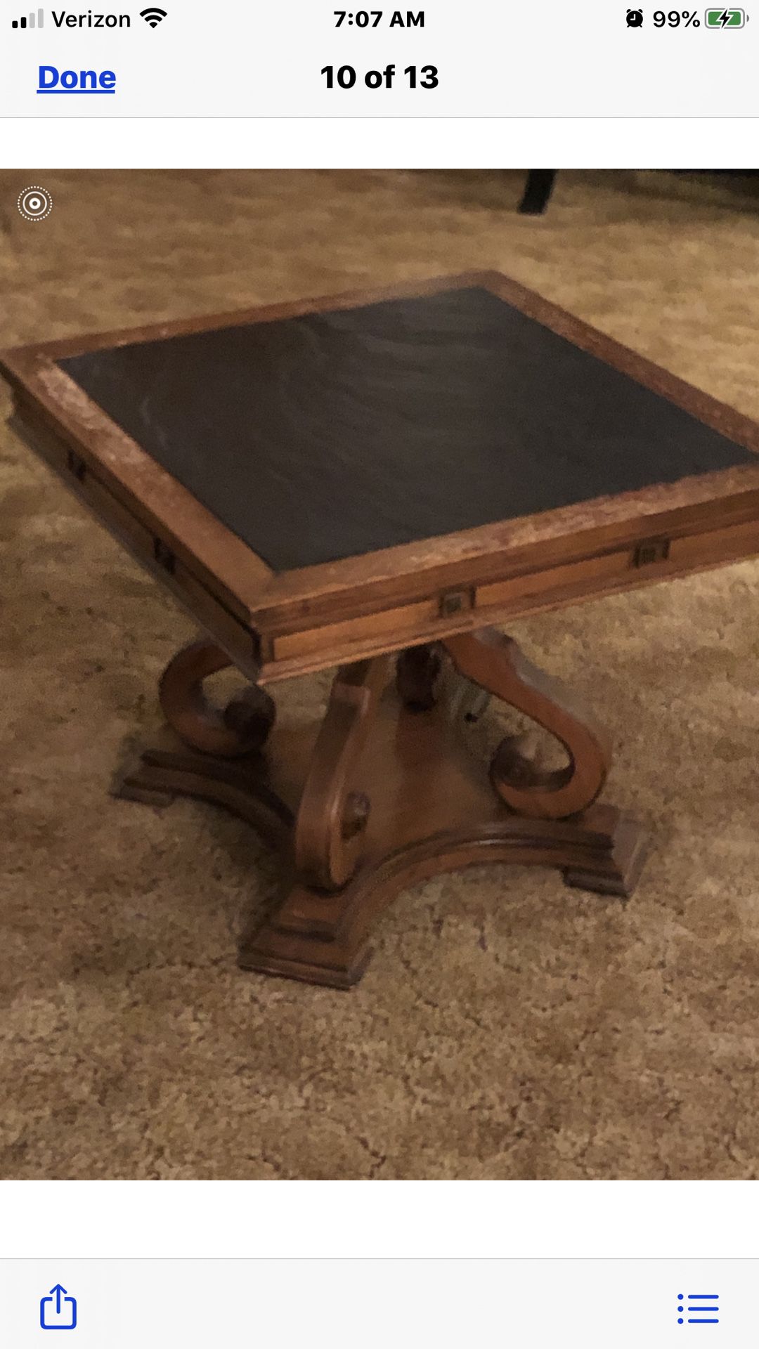 Antique coffee table and night stand
