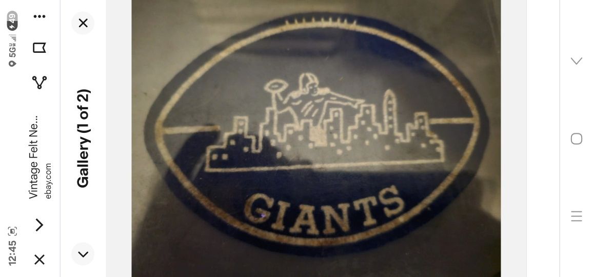 Vintage Felt New York Giants Football 1950s