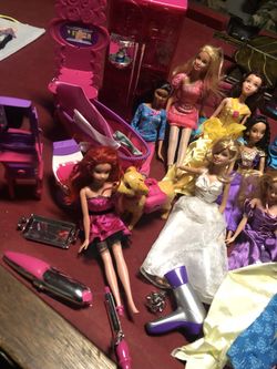 Barbies with accessories