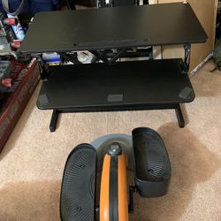 Desk Top Stand Up Desk And Cycle Trainer