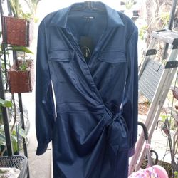 Satin Royal Blue Dress