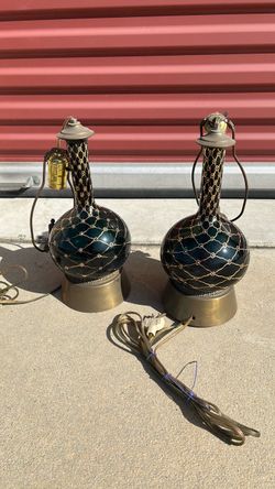 Pair of Vintage glass Table Lamps $50 OBO