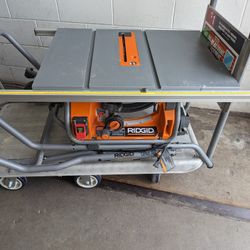 Ridgid 10" Table Saw With Folding Stand 
