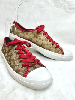 Coach Empire Outline Canvas Sneakers Sz 8