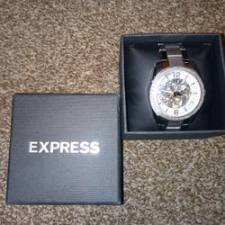 Express Silver Stainless Steel Men's Watch 