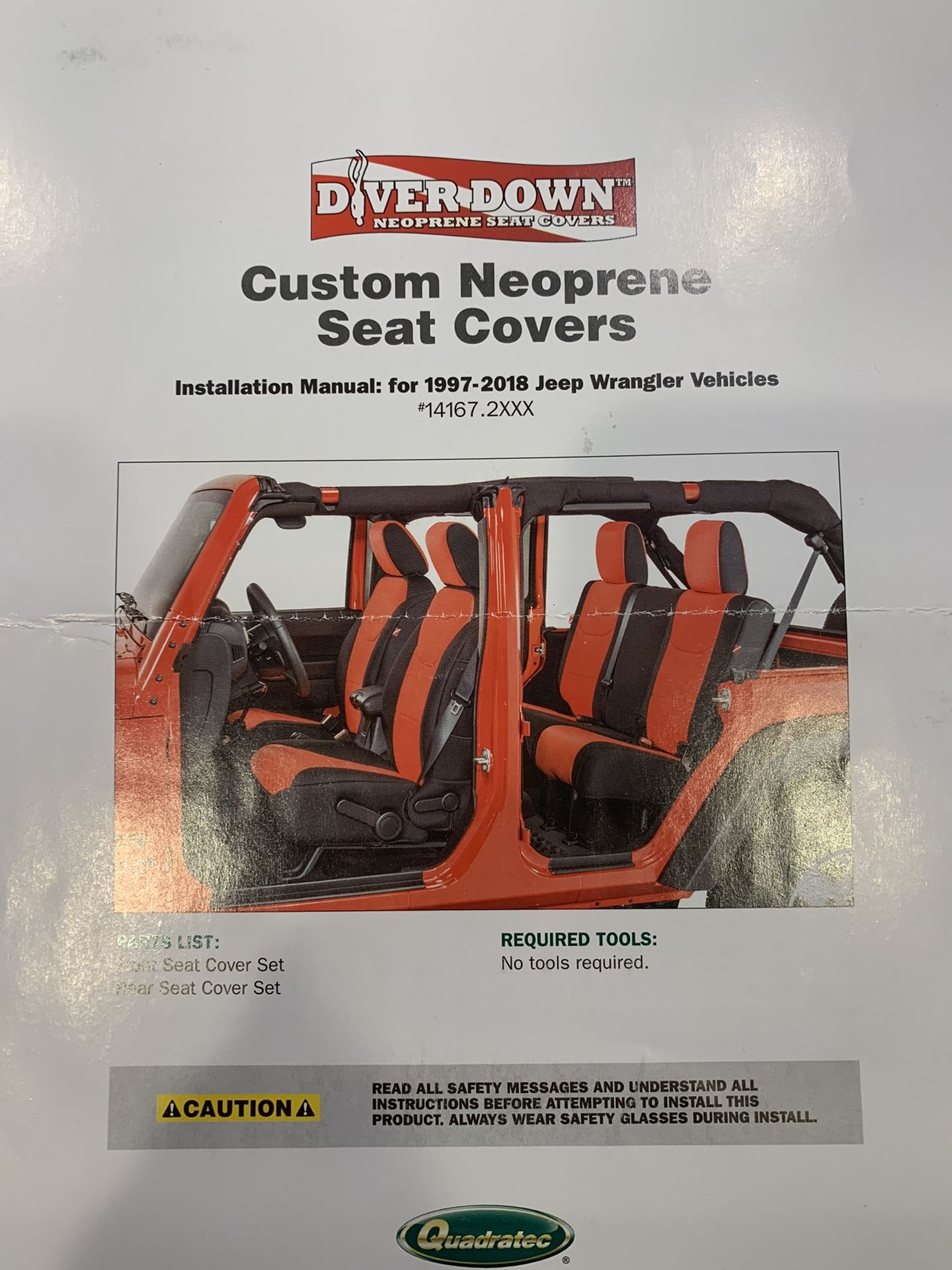 -NEW!-Neoprene seat covers (black/gray) to fit 2007-2018 Jeep Wrangler