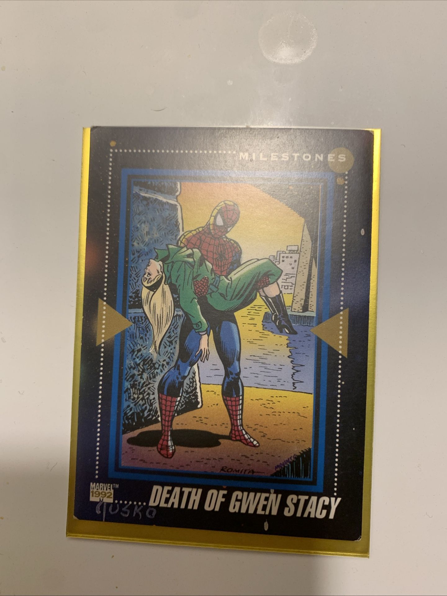 Death Of Gwen Stacy Spider-Man Trading Card 1991