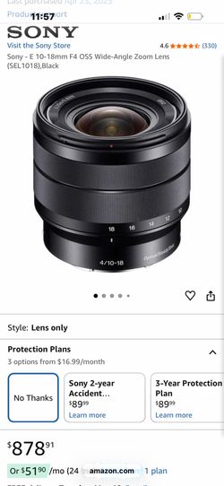 Sony 10-18mm f4 OSS Wide Angle Lens E Mount