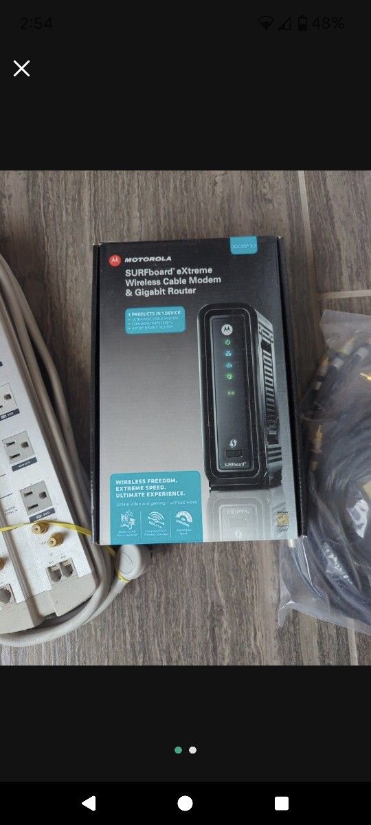 Modem Router And Monster Cables Lot