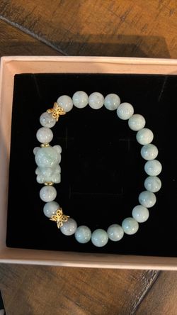 Burma Jade teddy bear bracelet