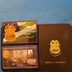 2026 NOVELTY NYPD NYC SBA SERGEANTS BENEVOLENT FAMILY MEMBER WALLET SET FREE COURTESY 