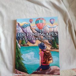 100 Landscapes Coloring Book 