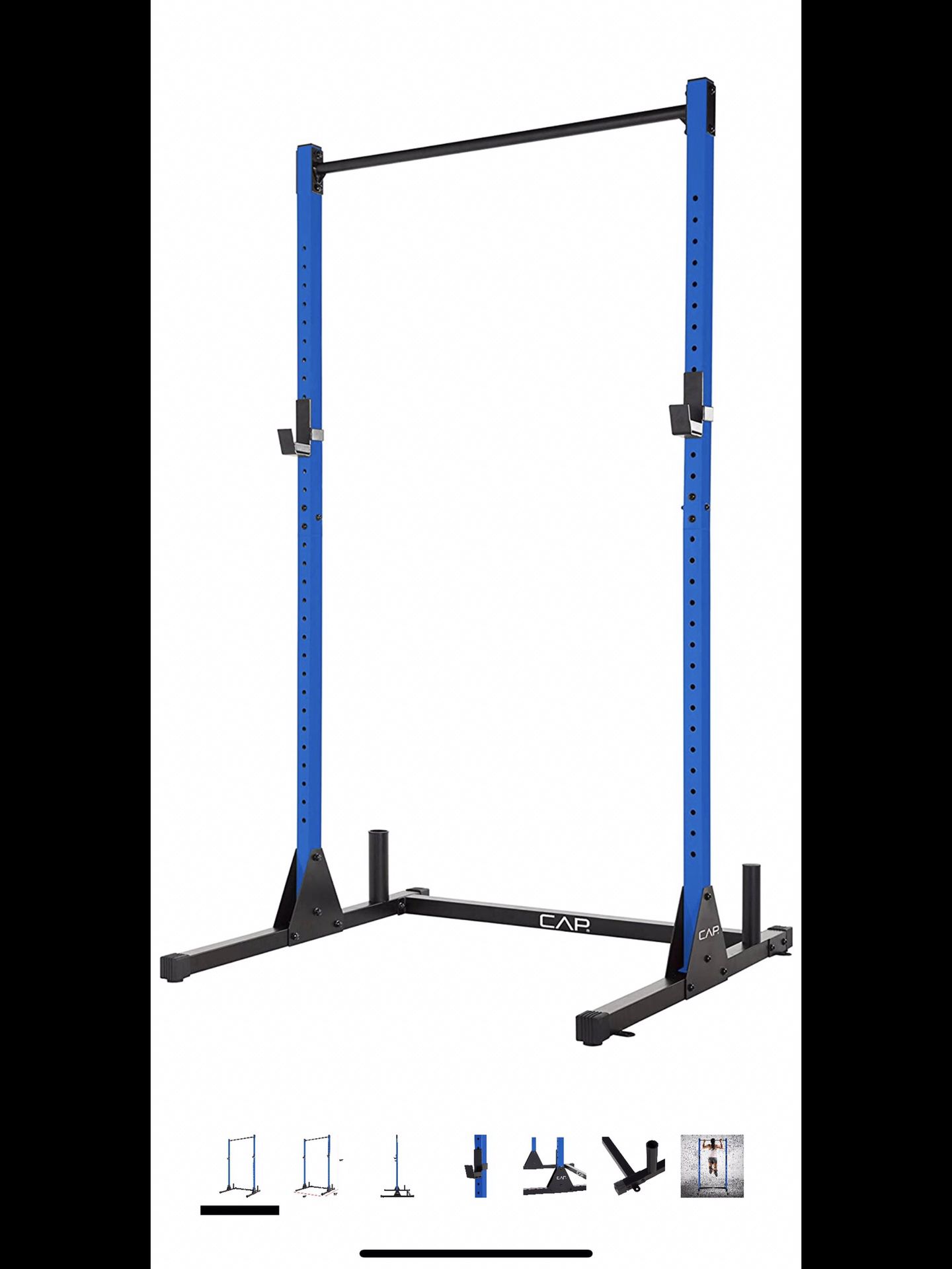 Cap squat power rack blue half rack 500 lbs weight capacity