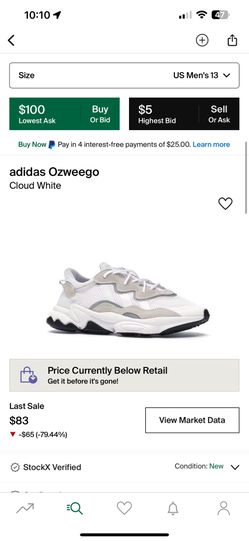 Adidas Cloud White OzWeego 13s (men)