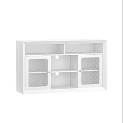 54.3 inches TV stand - 2 glass doors