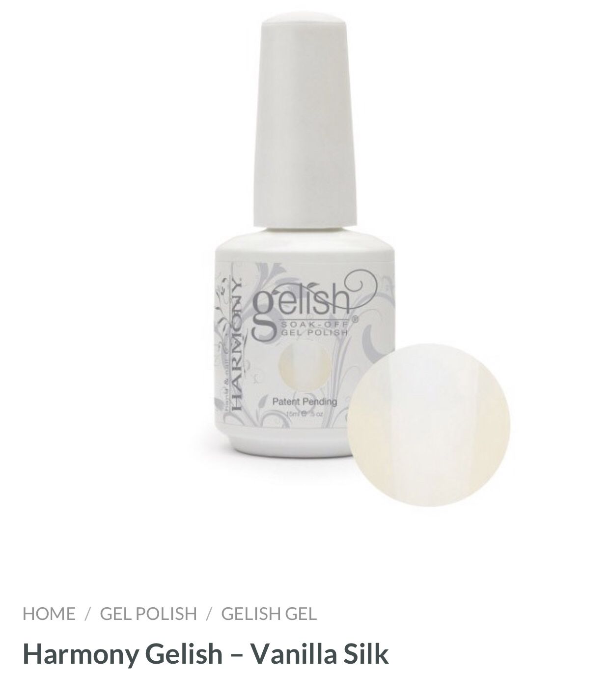 Harmony Gelish Gel Nail - Vanilla Silk 15ml