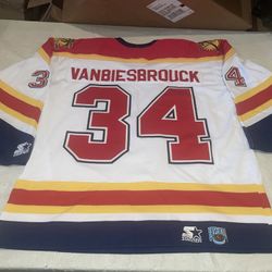 John Vanbiesbrouck Florida Panthers starter NHL Jersey Men Xl Euc Sewn Vtg 90s