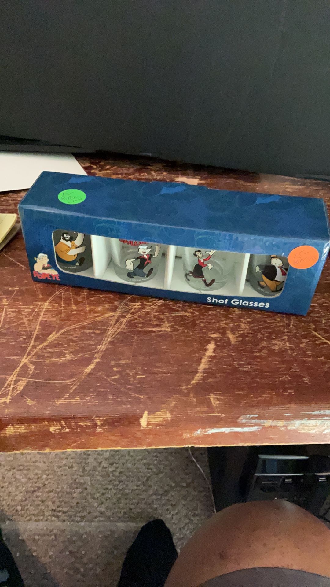 Vintage Popeye Shot Glasses 