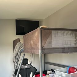 Kids Loft Bed With Mattress 