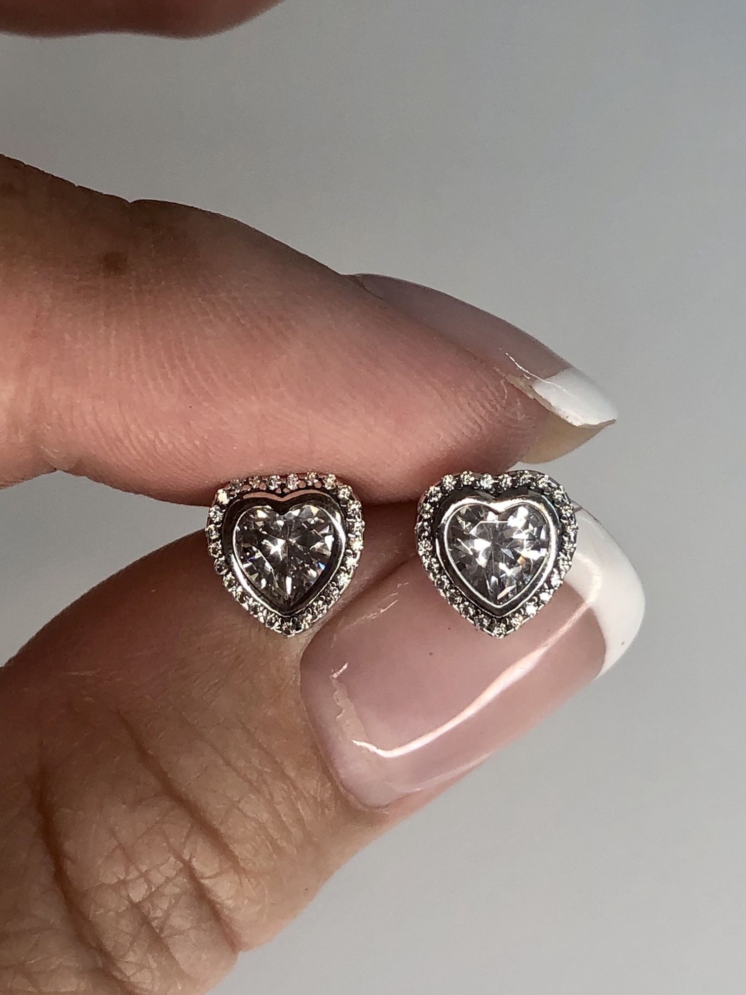 Brand New Sterling Silver 925 Earrings With CZ Diamonds