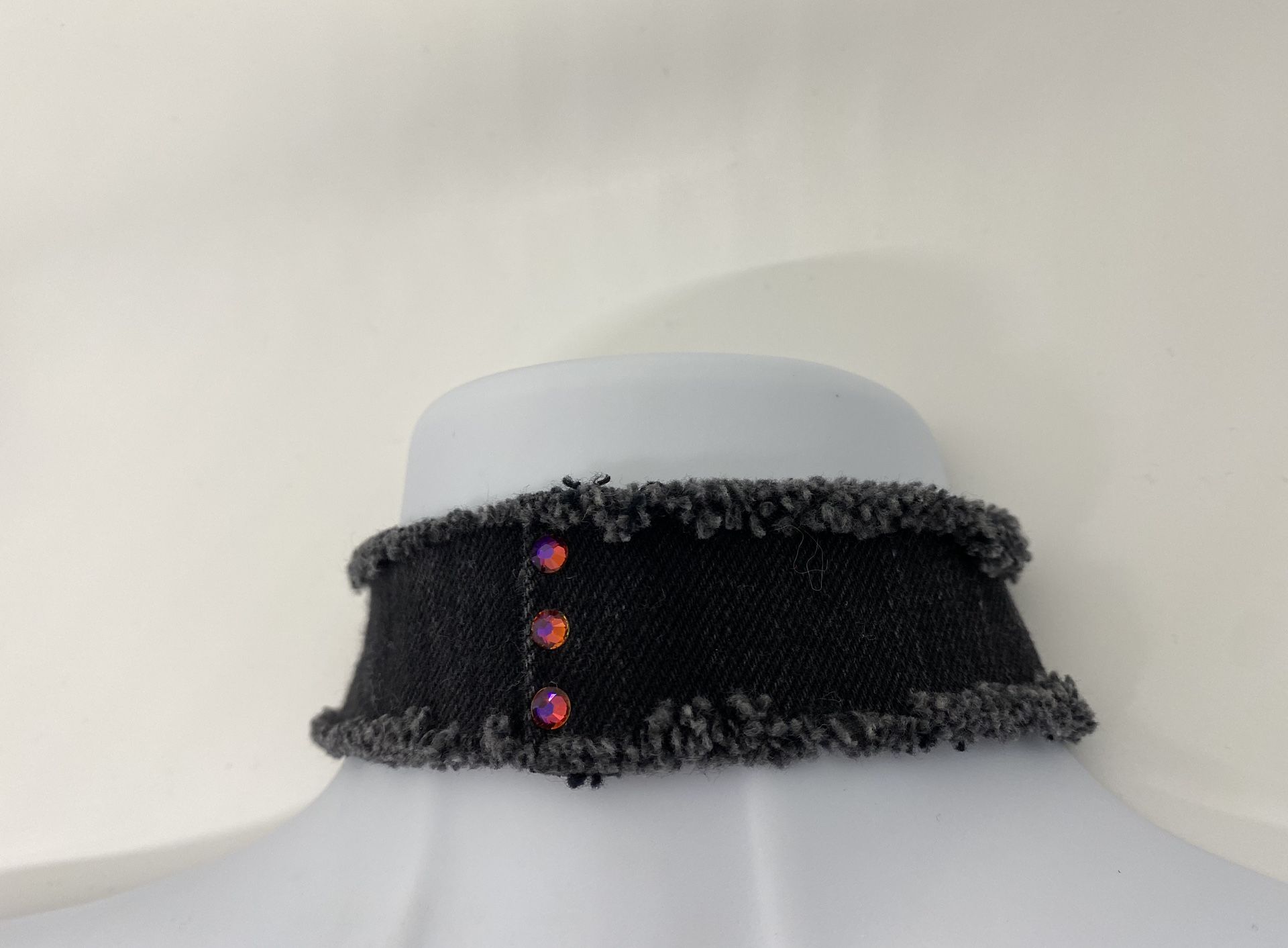 Black Jean Choker with Swarovski Crystals!