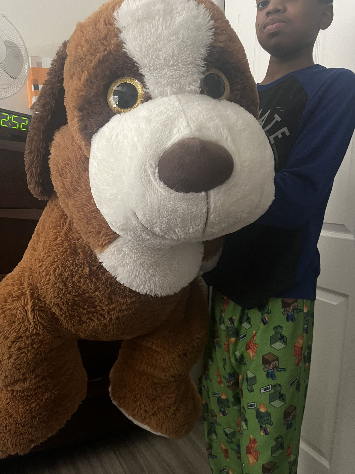 Giant Dog Stuffed Animals Cute Plush Soft Toys for Children Girlfriend Wife Gift, Light Brown 56 Inch, Large