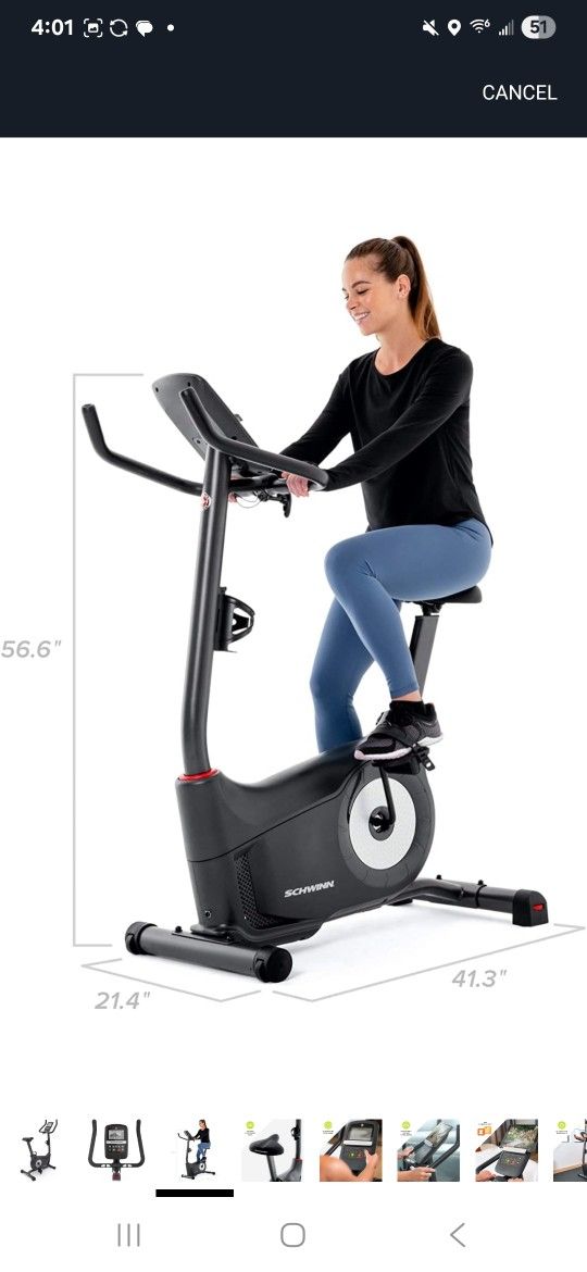 SCHWINN 130 UPRIGHT EXERCISE BIKE