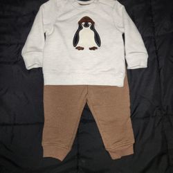 2 Piece  6 Months Boy Penguin Outfit