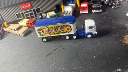 Die-Cast Semi Truck with Custom Graffiti Trailer