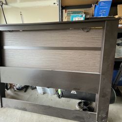 Brown Wooden King Headboard With Lights 