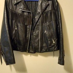Leather Fringe Jacket Next Vintage