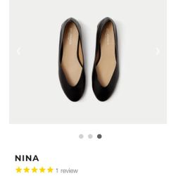 Brand New $325 Sclarandis Nina Ballerina Sz IT 36 (US 6) Clr Black Nappa 