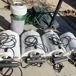 4 Indoor Grow Hps Lights Wit Ballasts Amd Extra Light Bulbs. Amd Filter