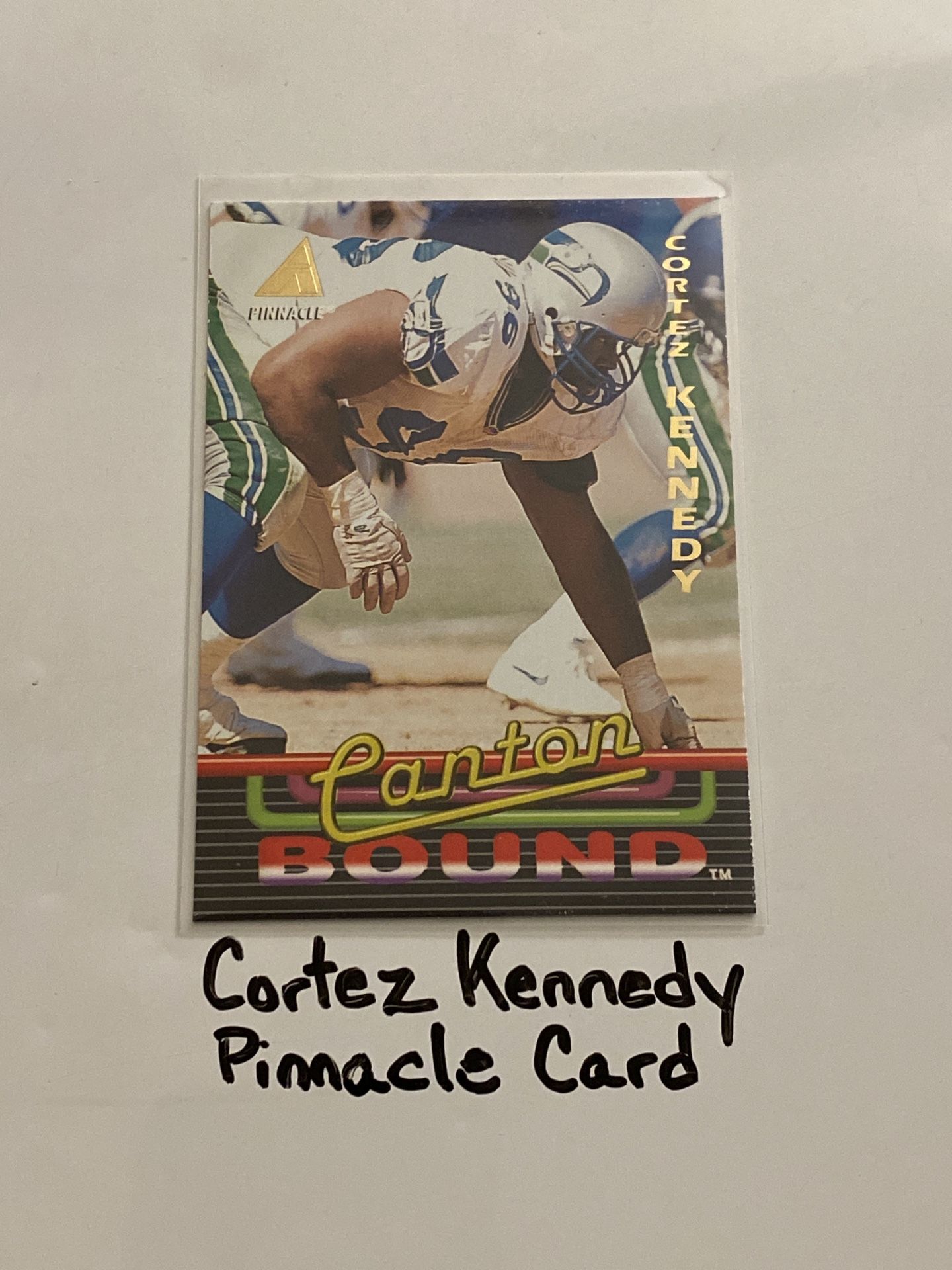 Cortez Kennedy Seattle Seahawks Hall of Fame DT Pinnacle Card.
