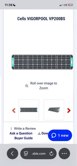 200W Solar Panel with SunPower Cells VIGORPOOL VP200BS