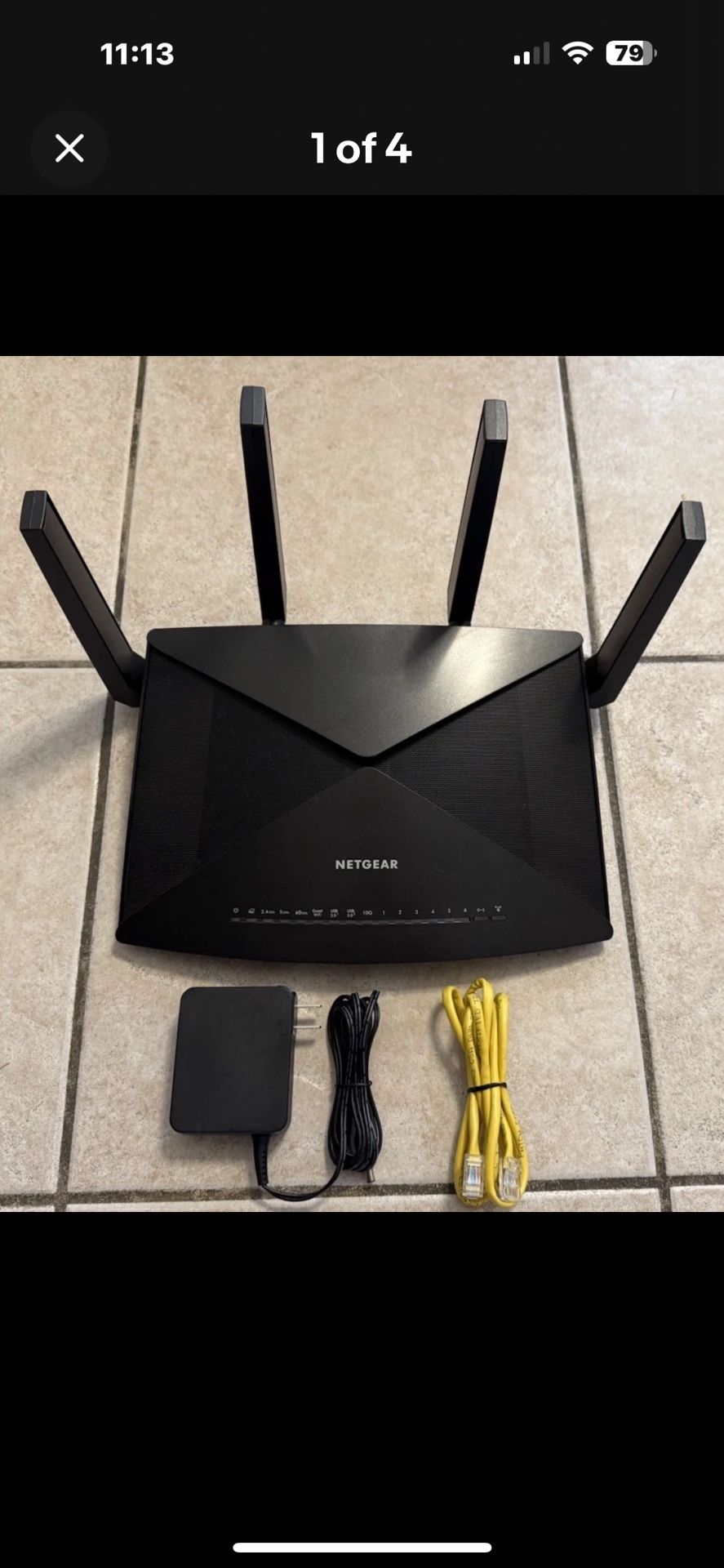 Open Box Netgear Nighthawk X10 Wireless R9000 AD7200 Tri-Band Gigabit Router