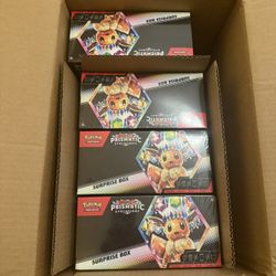 Pokemon Prismatic Evolutions Surprise Box Sealed - Lot Of 12