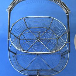 WIRE FRUIT BASKET TWO TIER