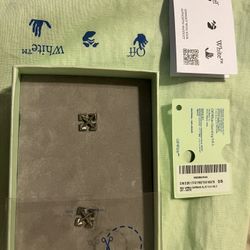 Off White Silver Earrings 