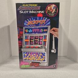 Electronic Arcade Slot Machine Neon Series Light & Sound Casino Toy NEW In Box 