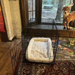 Medium Dog Crate With Bed