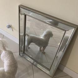 Glass Frame Mirror Like New Condition 