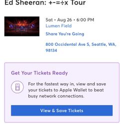 Ed Sheeran Concert Tickets 