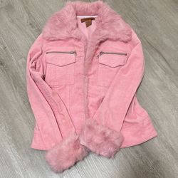 Y2K Arden b Pink Fur Jacket 
