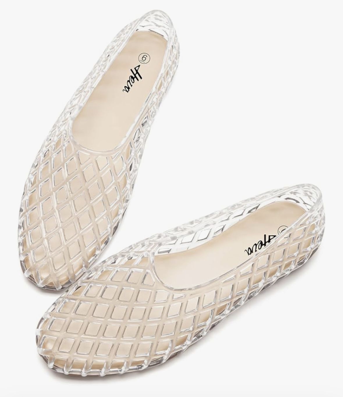 Clear Jelly Flats size 7