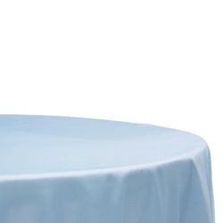 Round Taffeta Baby Blue Tablecloth 