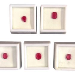 Fissure Filled Ruby Gems 3.25CT - 2.5CT