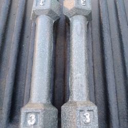Pair Of 3 Lb Iron Hex Dumbbells 6 Lb Total Weight Many Pairs Available