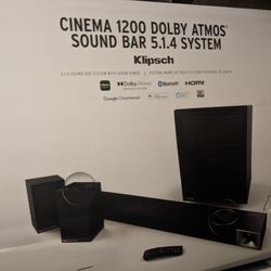 New In Box Klipsch Cinema 1200 Atmos sound bar 